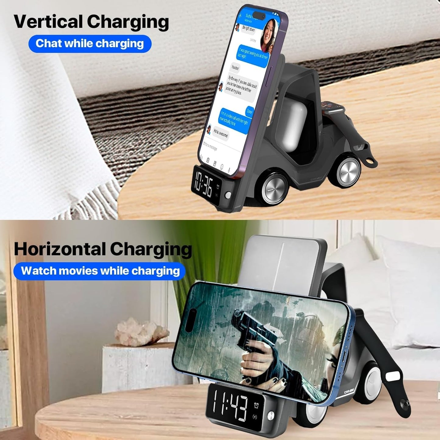 5 in 1 Wireless Charging Station / PowerDock / Powerbank