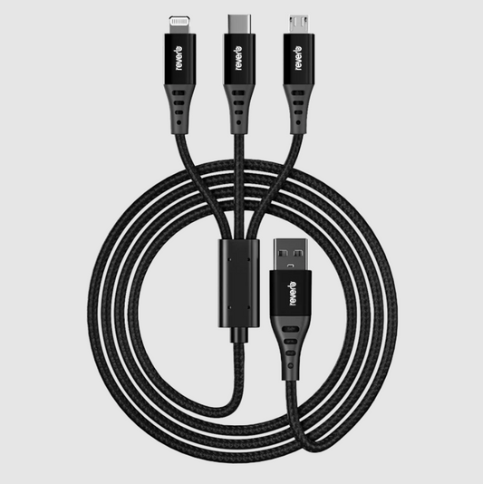 Reverb Superb Quality 3 IN 1 Cable For Super Fast Charging