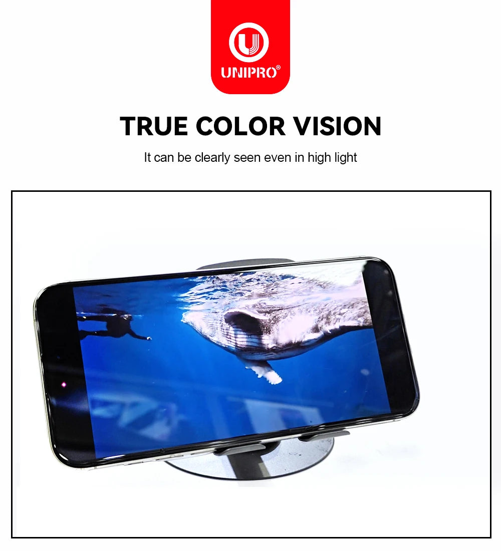 UNIPRO Ultra Strong Tempered Glass Privacy Screen Protector Strength 45KG Guard Film For iPhone 16 Pro Max 15 Plus 14 13 12 11