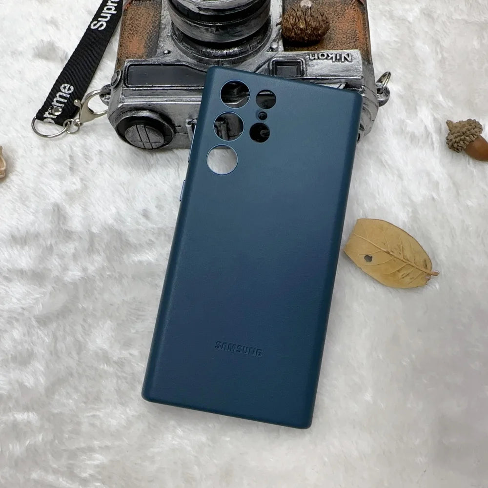 Luxury Official Leather Case Samsung Galaxy S24 Ultra Plus All Inclusive Lens Protection Back Cover With Box