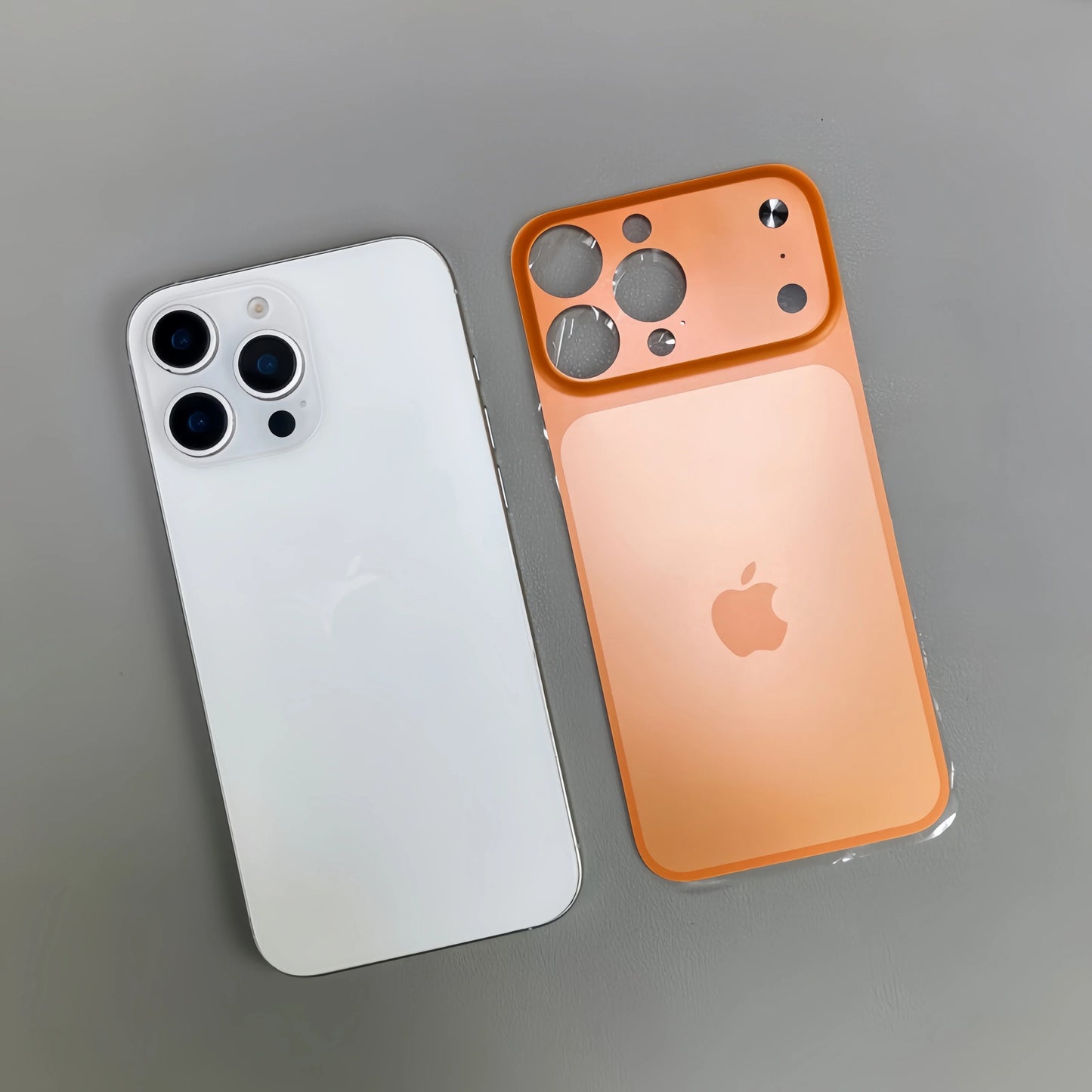 Original Color Alloy Frame Case For 13 14 15 16 Pro/Pro Max Instant Upgrade 17Pro/Pro Max Large Window Backplane Anti-Drop Cover