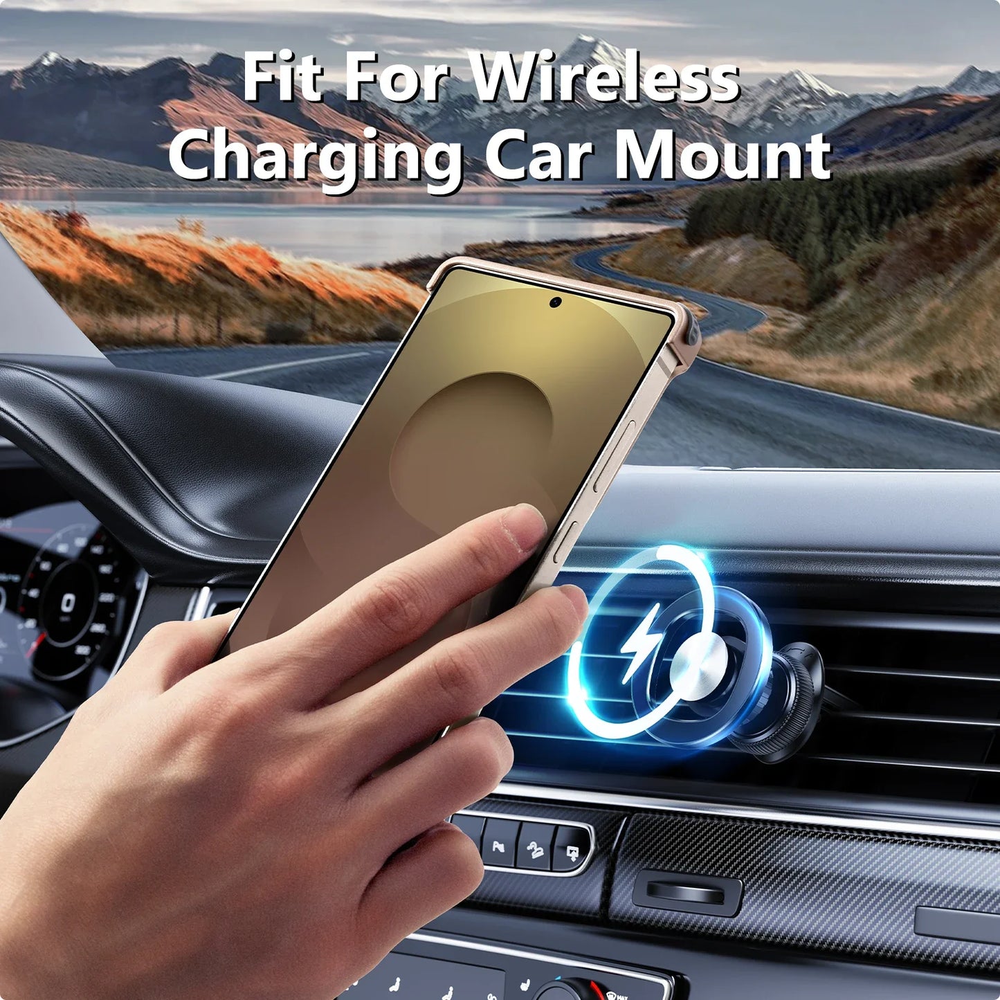 Magnetic Frameless Phone Case for Samsung Galaxy S25Ultra S24Ultra with 360° Rotatable Stand Genuine Leather Bumper Phone Cover