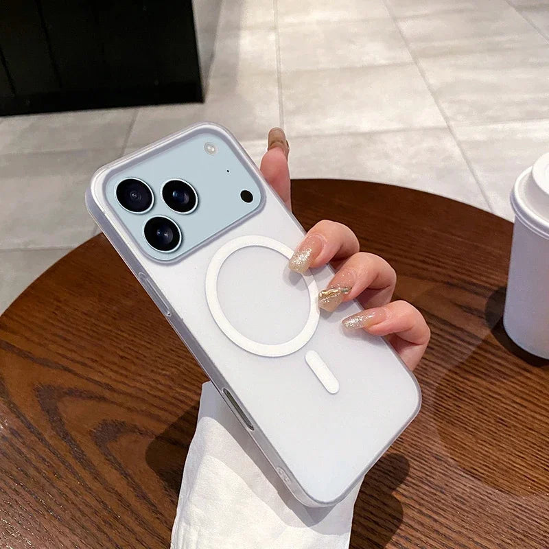 Ultra Thin Matte Gold Black Grey Clear Magnetic Phone Cases for IPhone 17 Pro Max 17Pro Hard Cover for Magsafe Light