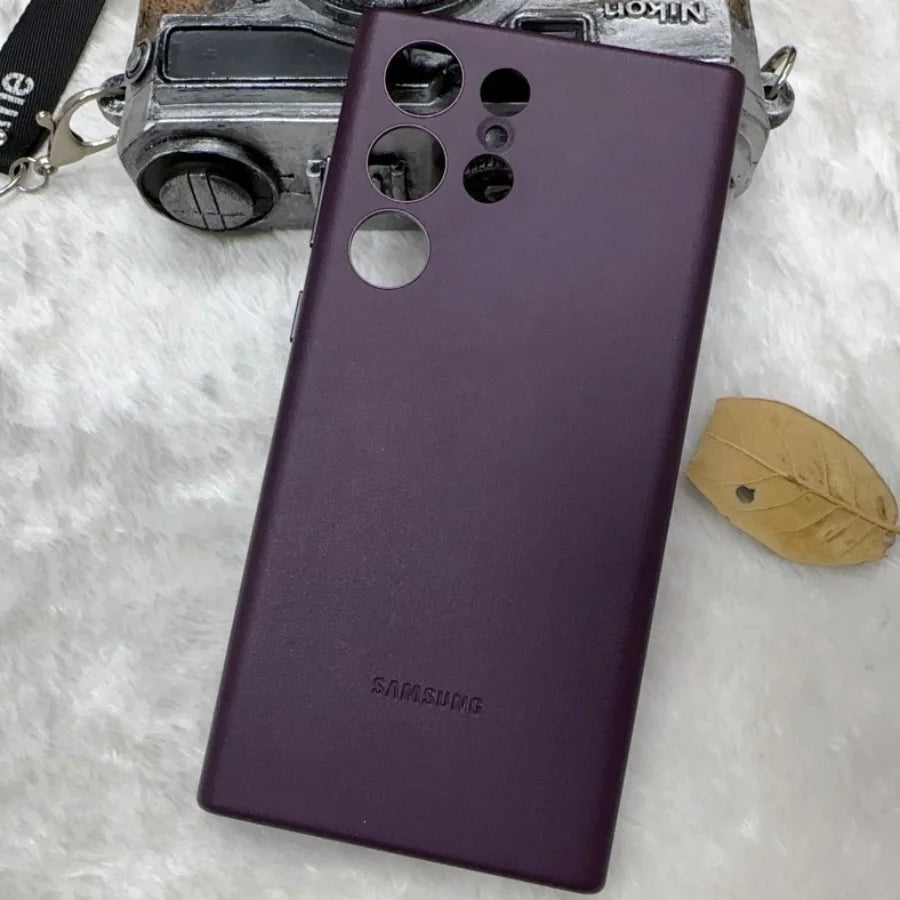 Luxury Official Leather Case Samsung Galaxy S24 Ultra Plus All Inclusive Lens Protection Back Cover With Box