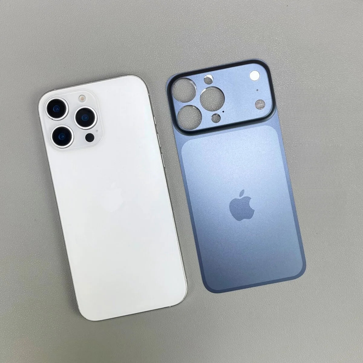 Original Color Alloy Frame Case For 13 14 15 16 Pro/Pro Max Instant Upgrade 17Pro/Pro Max Large Window Backplane Anti-Drop Cover