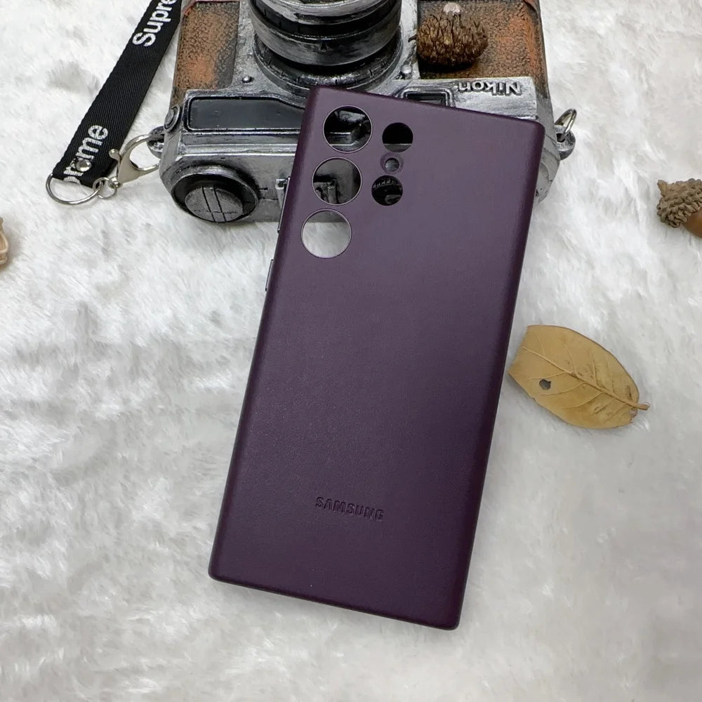 Luxury Official Leather Case Samsung Galaxy S24 Ultra Plus All Inclusive Lens Protection Back Cover With Box