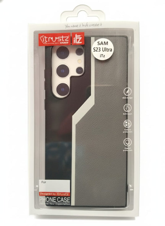 Apex Geometric Leather Case | For Samsung Galaxy S23 Ultra & S25 Ultra