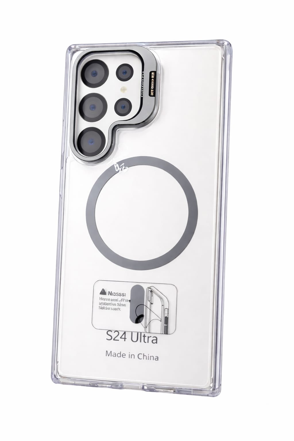 Luxury Clear For Magsafe Magnetic Lens Stand Holder Phone Case For Samsung S25 Ultra S24 Ultra Cover