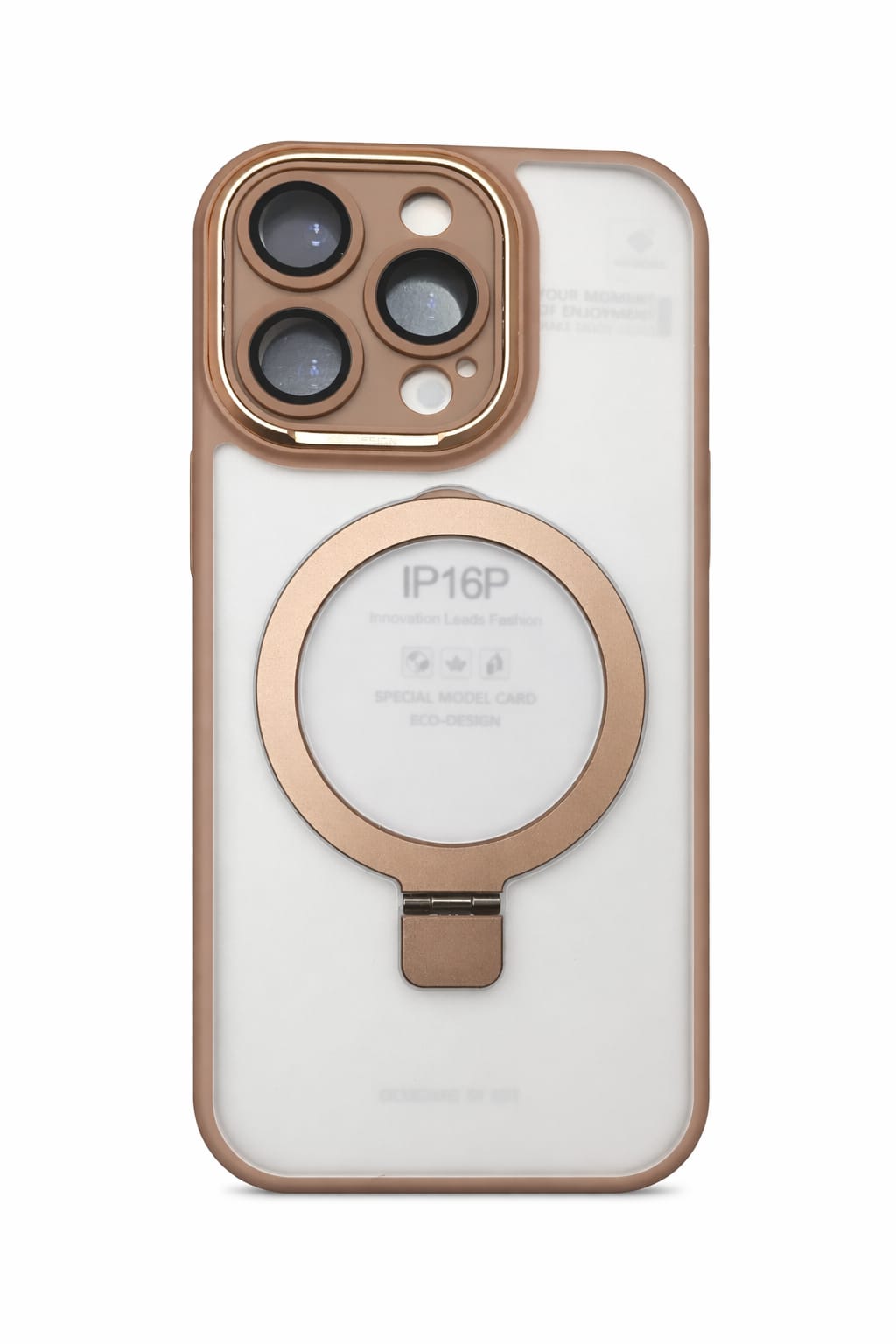 Blueo for iPhone 16 Pro Case with Magnetic Invisible Stand MagSafe Slim Translucent Matte