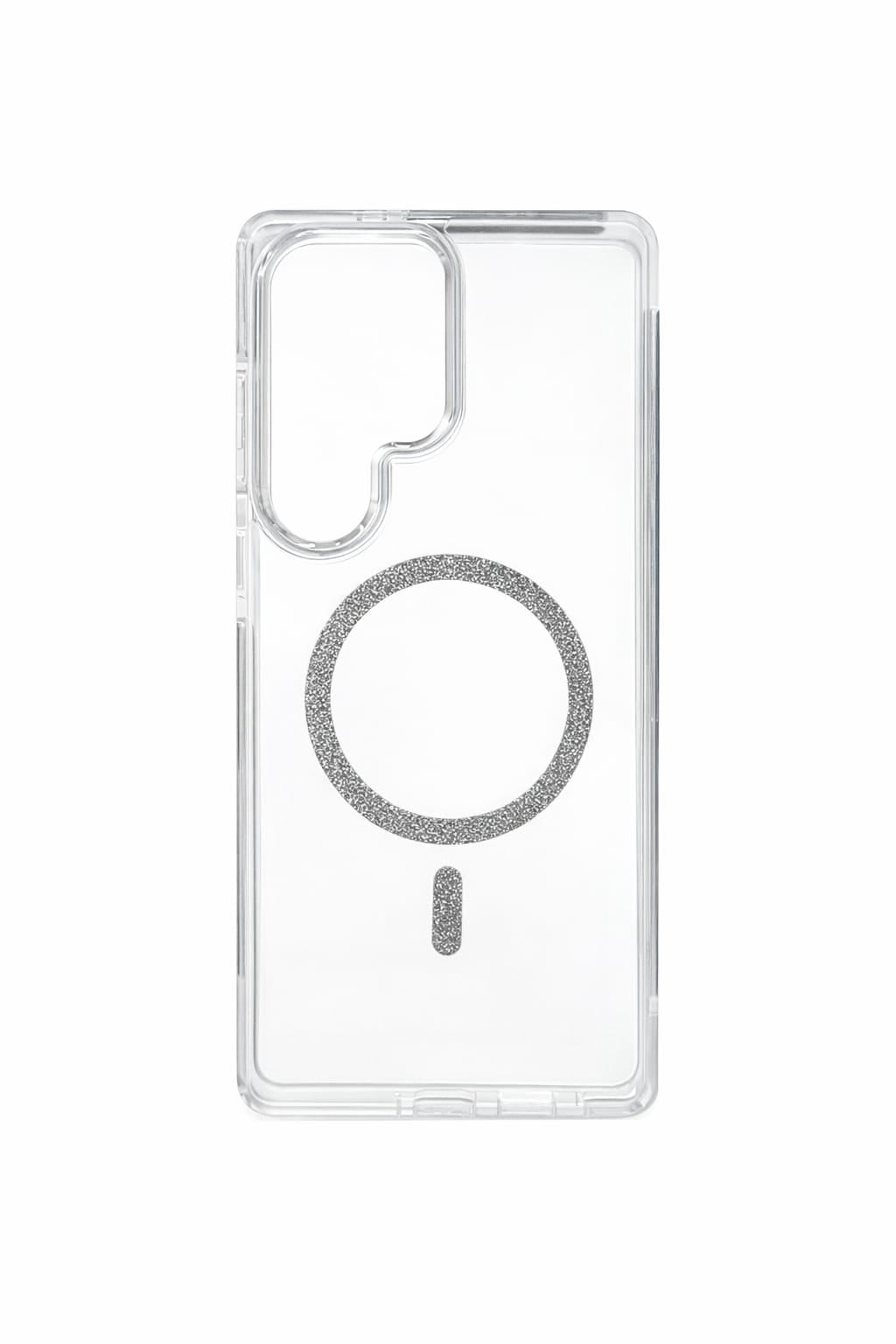 Glitter Clear Phone Case Magnetic for Magsafe for Samsung Galaxy S25 Ultra S24 Plus Transparent Shockproof Hard Cover
